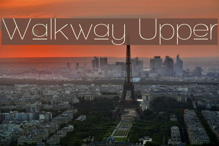 Walkway Upper Font examples