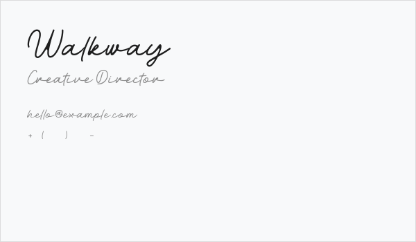 Walkway Business Card