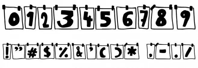 Wall Notes फ़ॉन्ट अन्य घर का काम