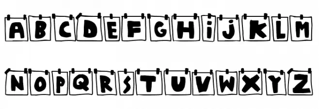 Wall Notes Font Litere mari