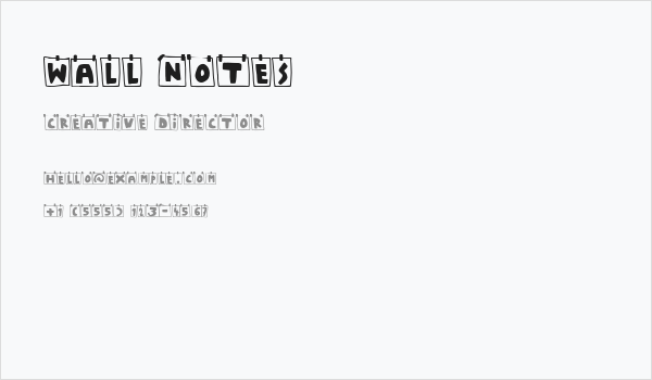 Wall Notes Business Card