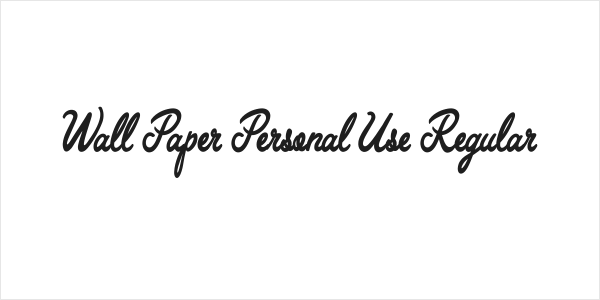 Wall Paper Personal Use Regular Logo