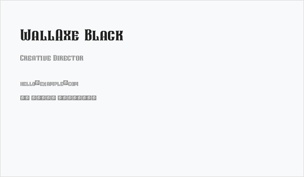 WallAxe Black Business Card
