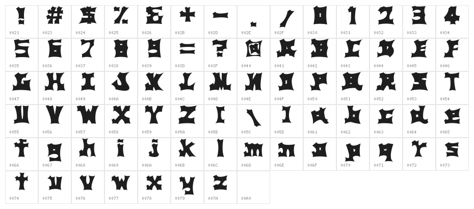 WallPaintingC Character Map