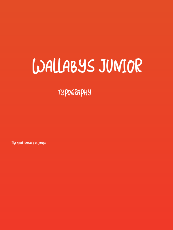 Wallabys Junior Poster