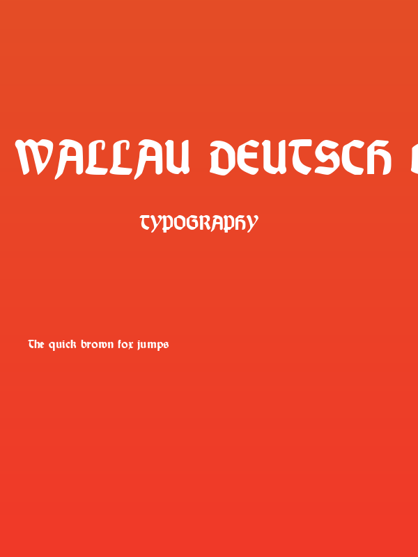 Wallau Deutsch Bold Poster