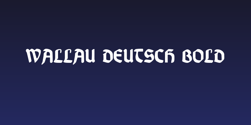Wallau Deutsch Bold Social Header