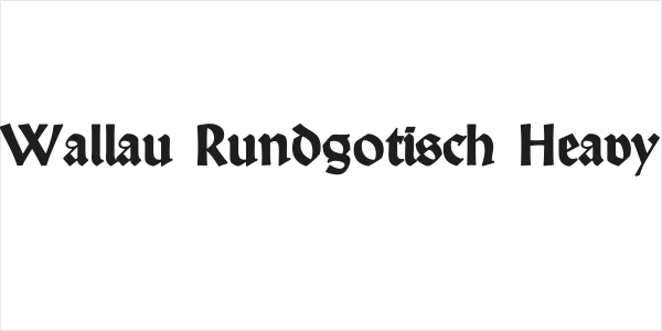 Wallau Rundgotisch Heavy Logo