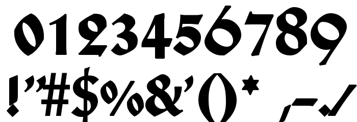 Wallau Rundgotisch OsF Heavy Font OTHER CHARS