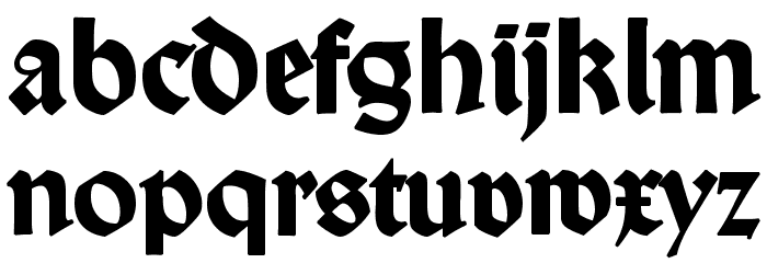 Wallau Rundgotisch OsF Heavy Font LOWERCASE