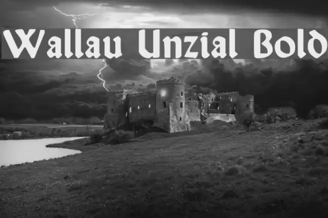 Wallau Unzial Bold Font examples