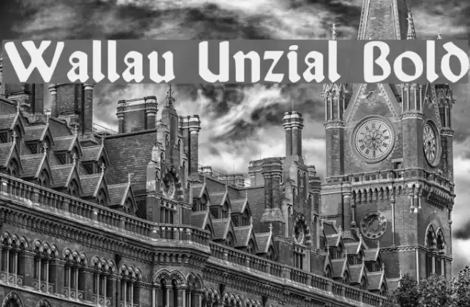 Wallau Unzial Bold Font examples