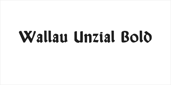 Wallau Unzial Bold Logo