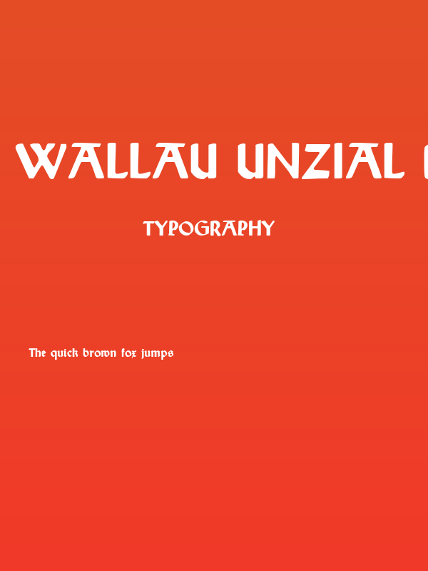 Wallau Unzial Bold Poster