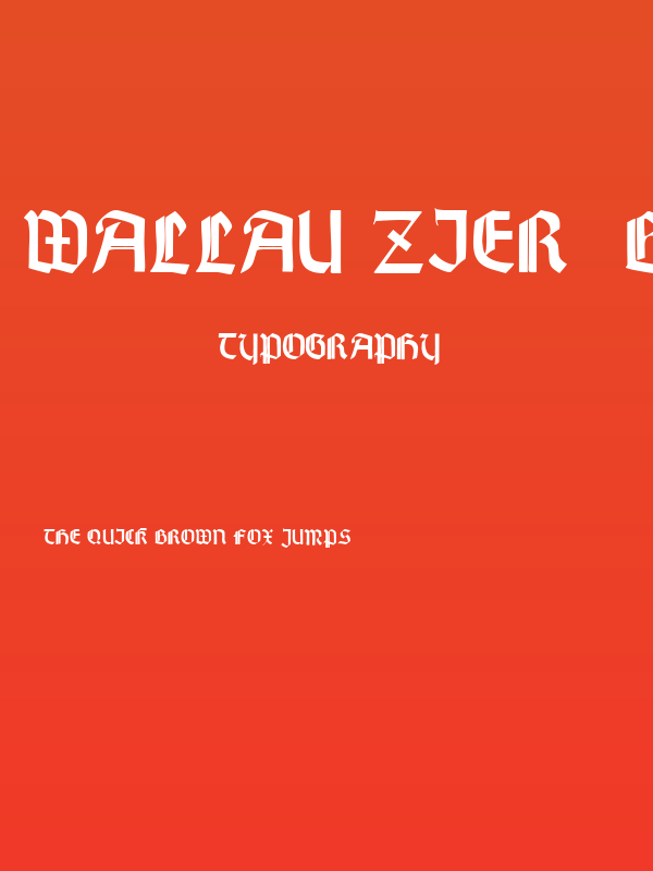 Wallau Zier  Bold Poster