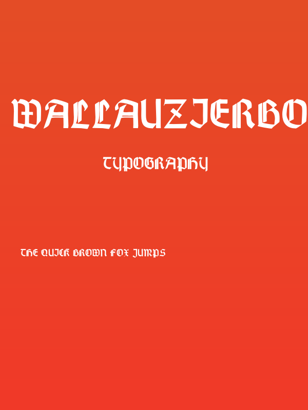 WallauZierBold Poster