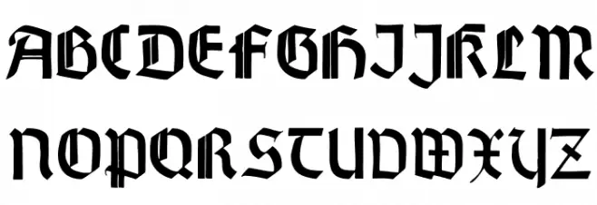 WallauZierBold Caratteri MINUSCOLO