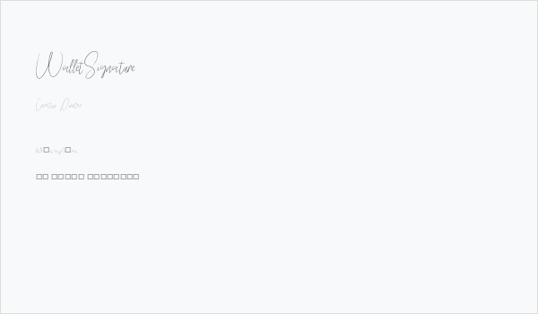 WalletSignature Business Card