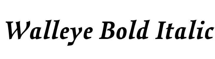 Walleye Bold Italic Fonte