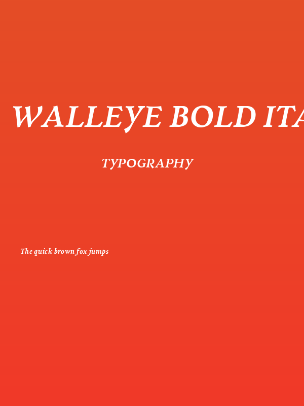 Walleye Bold Italic Poster