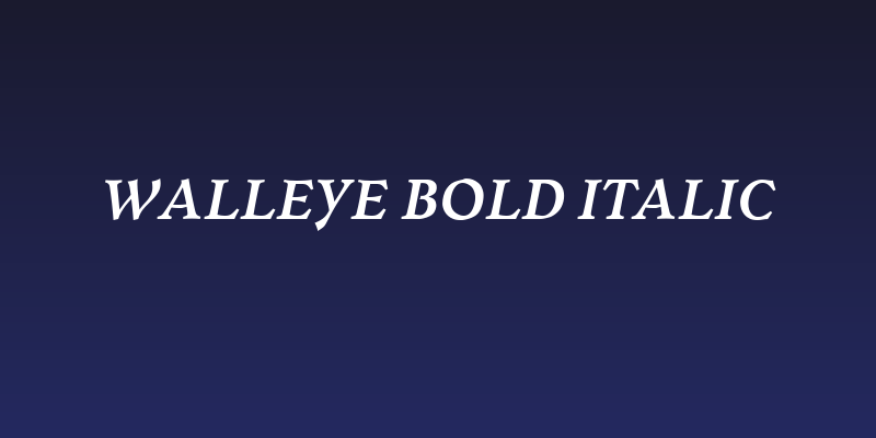 Walleye Bold Italic Social Header