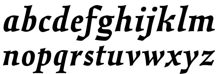 Walleye Bold Italic Font LOWERCASE