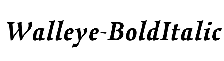 Walleye-BoldItalic Fonte