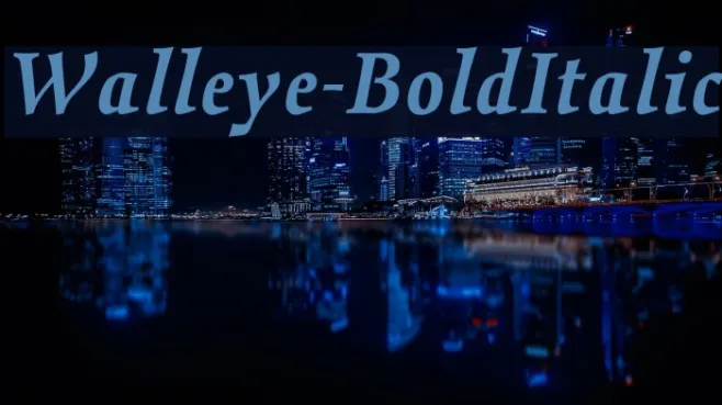 Walleye-BoldItalic Example 1