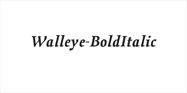 Walleye-BoldItalic Logo