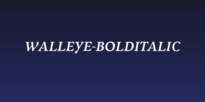 Walleye-BoldItalic Social Header