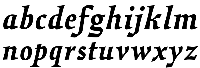 Walleye-BoldItalic Font LOWERCASE