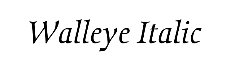 Walleye Italic Fonte