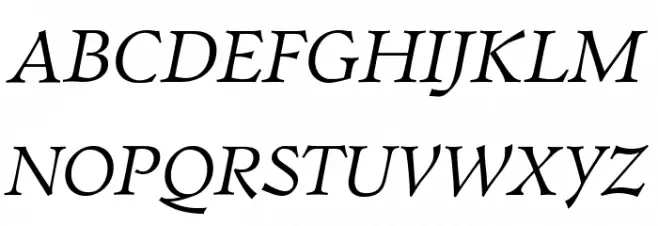 Walleye Italic Caratteri MAIUSCOLE