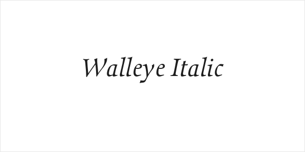 Walleye Italic Logo