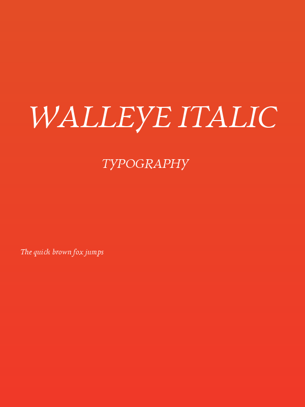 Walleye Italic Poster