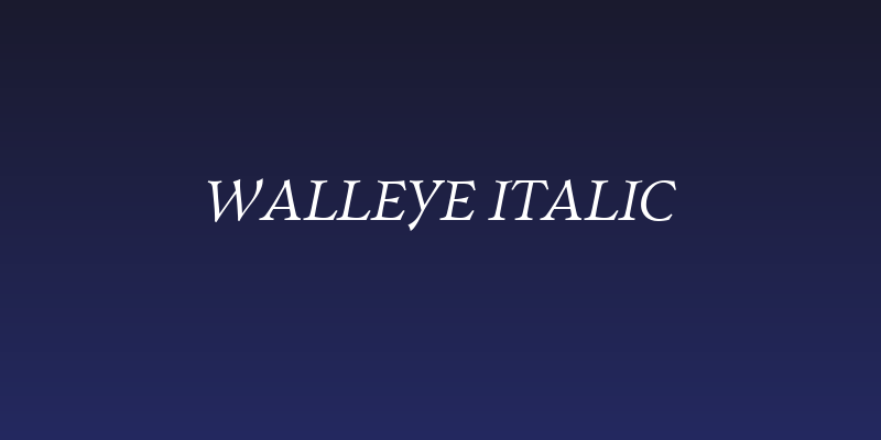 Walleye Italic Social Header