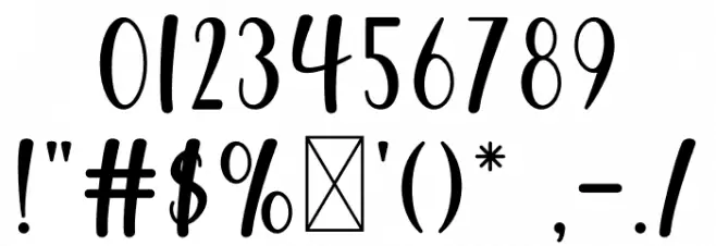 Wallflowers Font OTHER CHARS