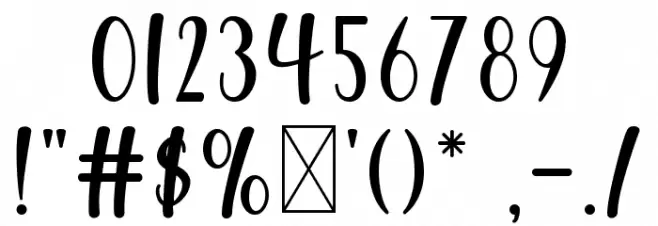 Wallflowers Font OTHER CHARS