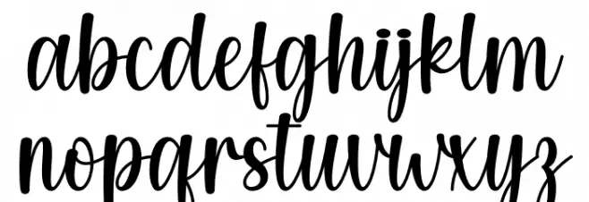 Wallflowers Caratteri MINUSCOLO