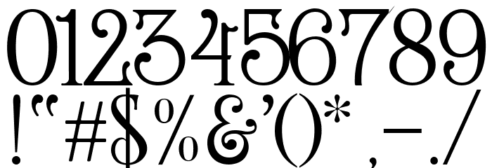 Wallington Regular Font OTHER CHARS