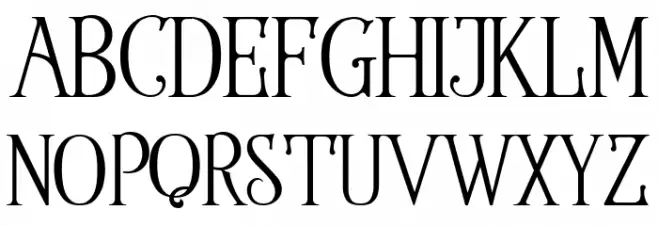 Wallington Regular フォント 大文字
