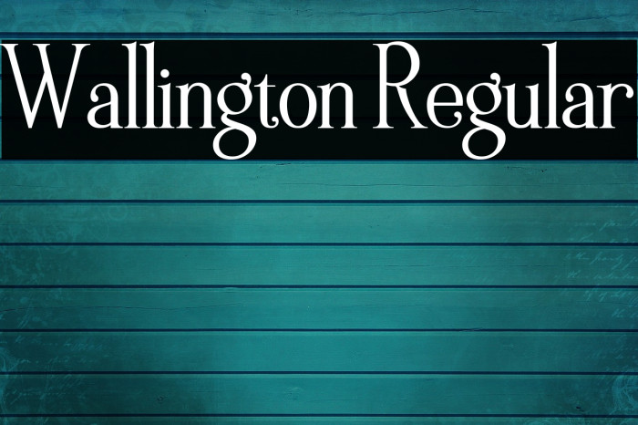 Wallington Regular Font examples