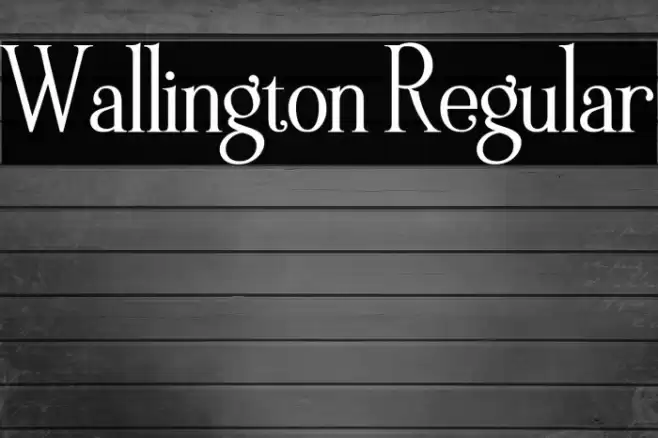 Wallington Regular Fonte examples