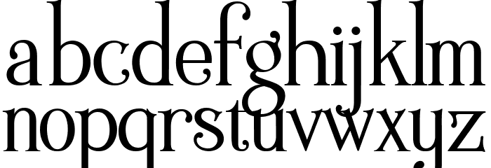 Wallington Regular Font LOWERCASE