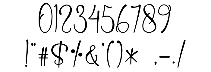 Wallner - Personal Use Font OTHER CHARS