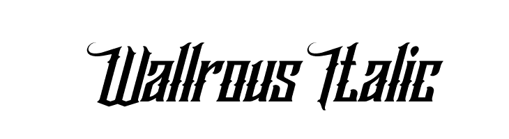 Wallrous Italic  Скачать бесплатные шрифты