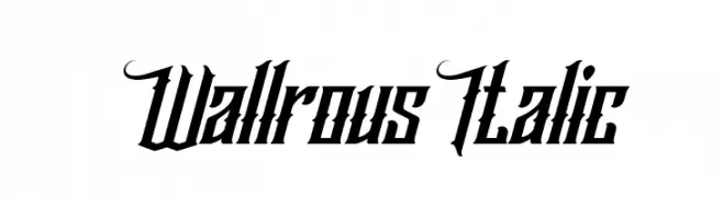 Wallrous Italic  Frei Schriftart Herunterladen