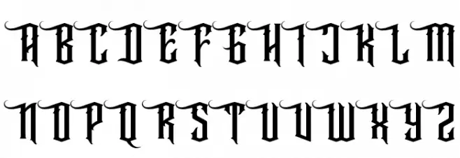 Wallrous Schriftart Groß