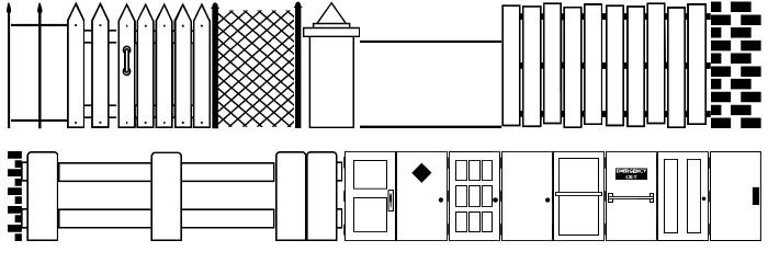 Walls, Fences & Doors JL Font LOWERCASE