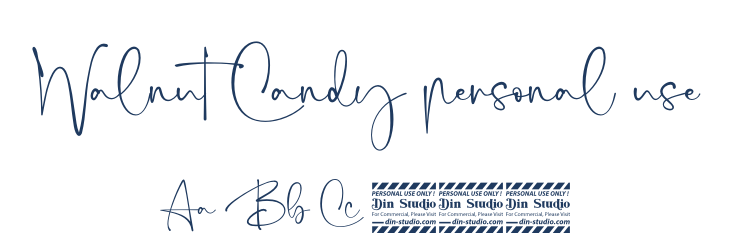 Walnut Candy personal use Font Preview